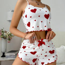 Women’s 2PCS Heart Print Pajama Set