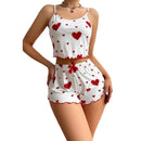 Women’s 2PCS Heart Print Pajama Set