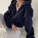 Navy Luxe Hoodie – Thermal Comfort & Sophisticated Style